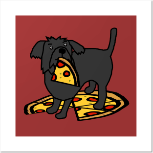 Cute Dog with Pizza Posters and Art